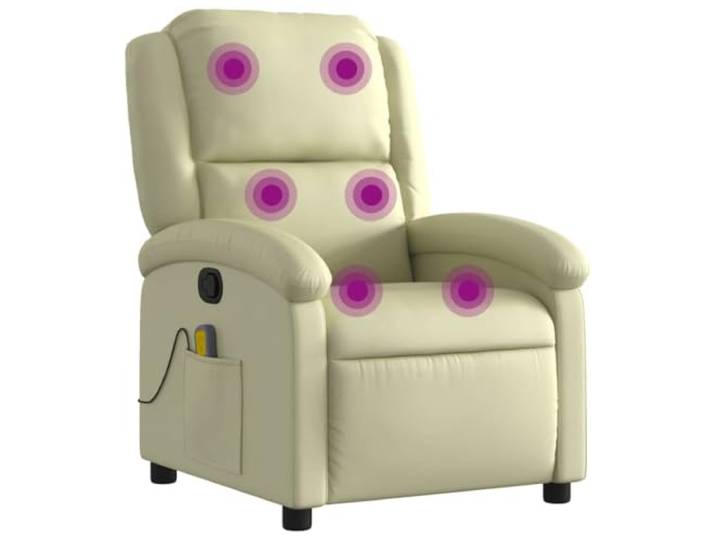 vidaXL Massagesessel Relaxsessel Echtleder Creme