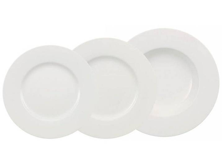 Tafelservice VILLEROY & BOCH Wonderful World White , weiss (weiß), 12 Stk., Fine China-Porzellan, Geschirr-Sets, Tafelservice, Teller Set, Made in Germany, Fine China Porzellan