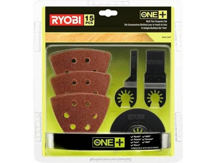 Ryobi RAK15MT Kit 15 papiers abrasifs Lames universelles Outil multifonctionnel