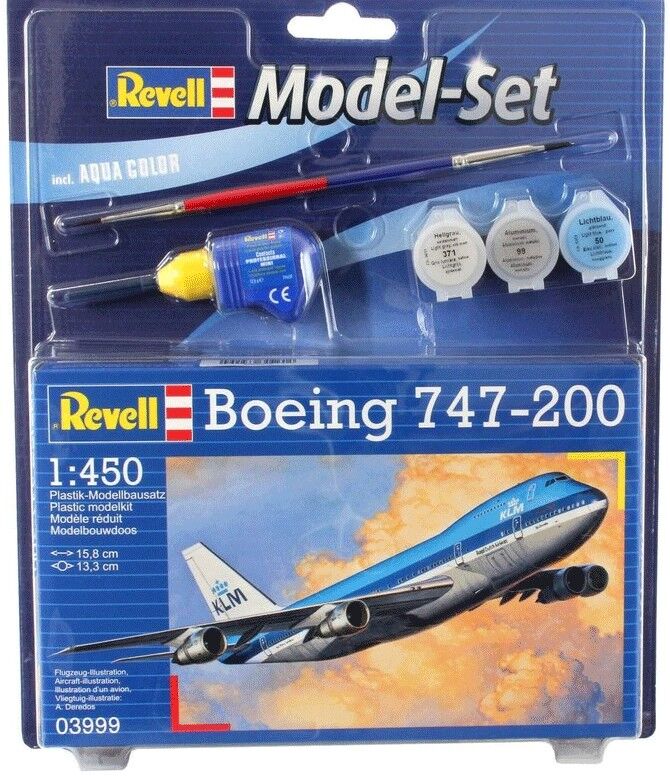 Maquette Avion Boeing 747-200 Level 3 échelle 1:450 - Revell