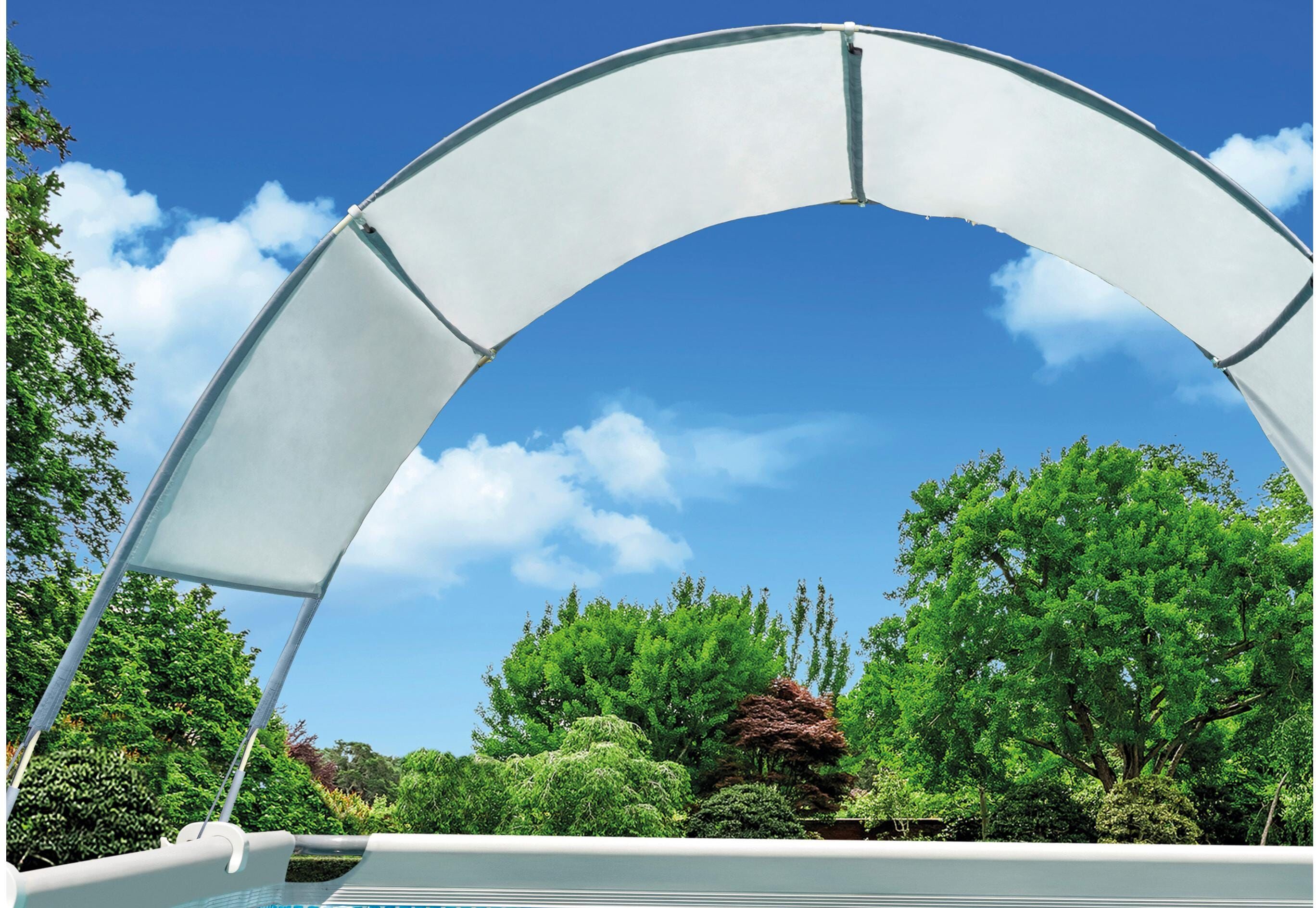 Poolüberdachung INTEX "Canopy", grau, B:366cm, Zelte, Poolüberdachung grau B/H/L: 366cm