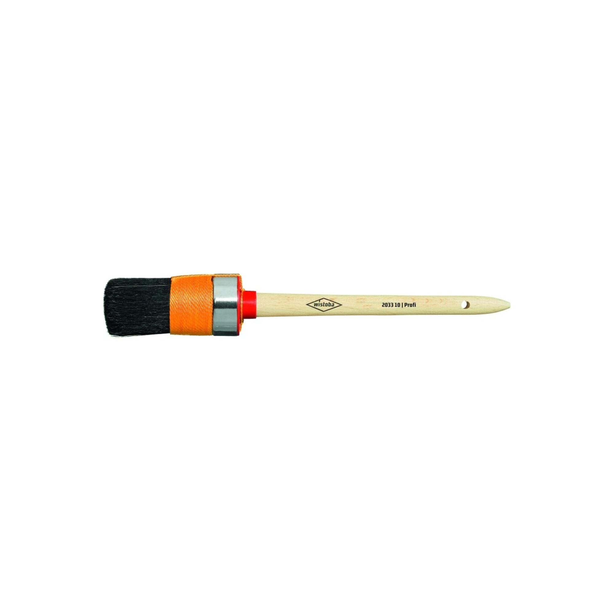 Wistoba Ringpinsel Profi schwarze Borsten Vorband gelb 1-fach Gr. 06, Ø 30 mm (203306)