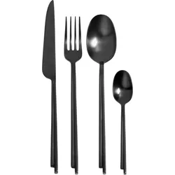 Dune Besteckset schwarz, 24-teilig