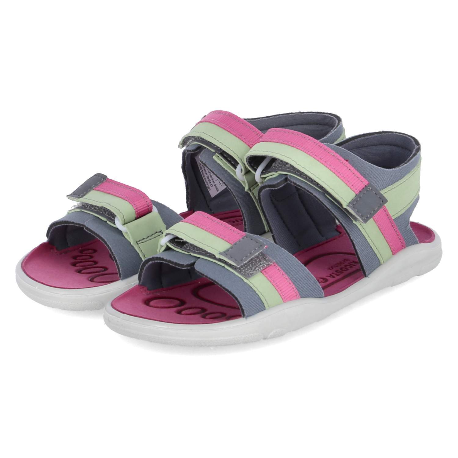 Pepino Barefoot Mädchen Sandalen SYDNEY Grün-Grau-Pink Synthetik vegan Größe: 31