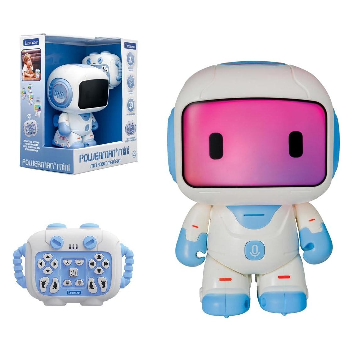 Lexibook Powerman ROB13 Programmierbarer Mini-Roboter - Weiss - Sprache und Lichteffekte - Musik und Tanz (3380743132686)
