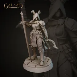 Mysterious Knight Female Tiefling von Galaad Miniatures aus Tiefling Release - Modular