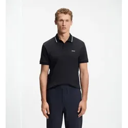 BOSS für Herren. 50562481 Marine-Poloshirt mit Paspelierung (XL), Schwarz, Lässig, Baumwolle, Klassisch, Kurzarm