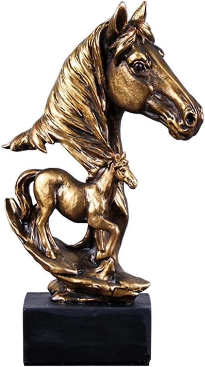 Bronzen Paard Beeld - Handgesneden Paard Sculptuur voor Woondecoratie - Brons