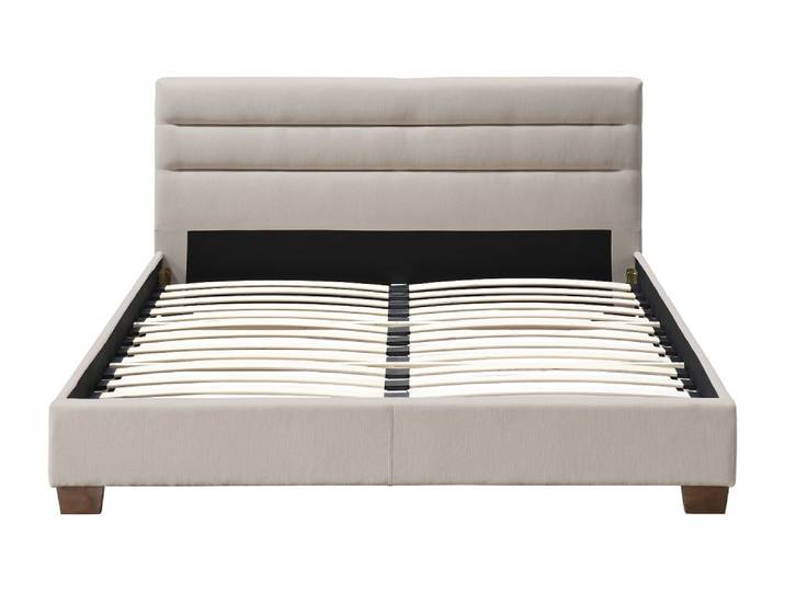 Cadre de lit polyester beige 140 x 190