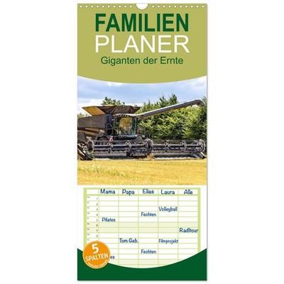 Familienplaner 2027 - Giganten der Ernte mit 5 Spalten (Wandkalender, 21 x 45 cm) CALVENDO