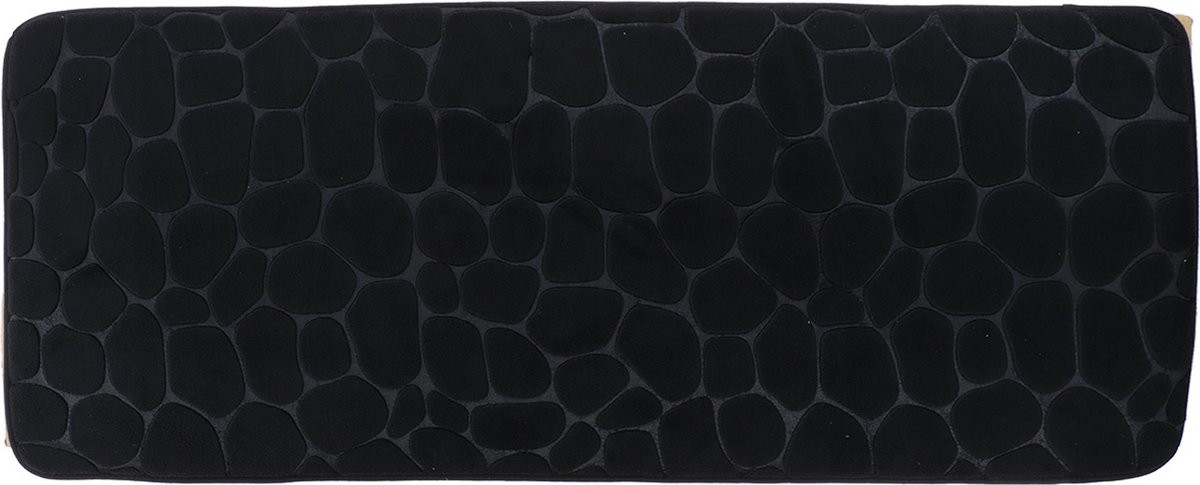 Tendance Badmat Pebble - Memory Foam - Zwart - 45 x 120 cm - Antislip - Badkamer