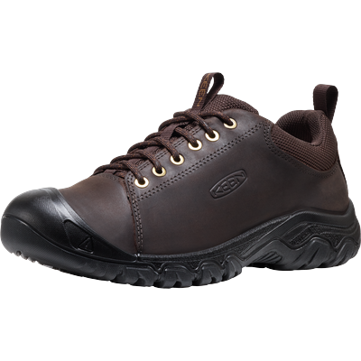 Outdoorschuh KEEN "TARGHEE IV OXFORD", Herren, Gr. 41, Synthetik, schwarz (java, schwarz), Leder, Textil, Schuhe Outdoorschuh