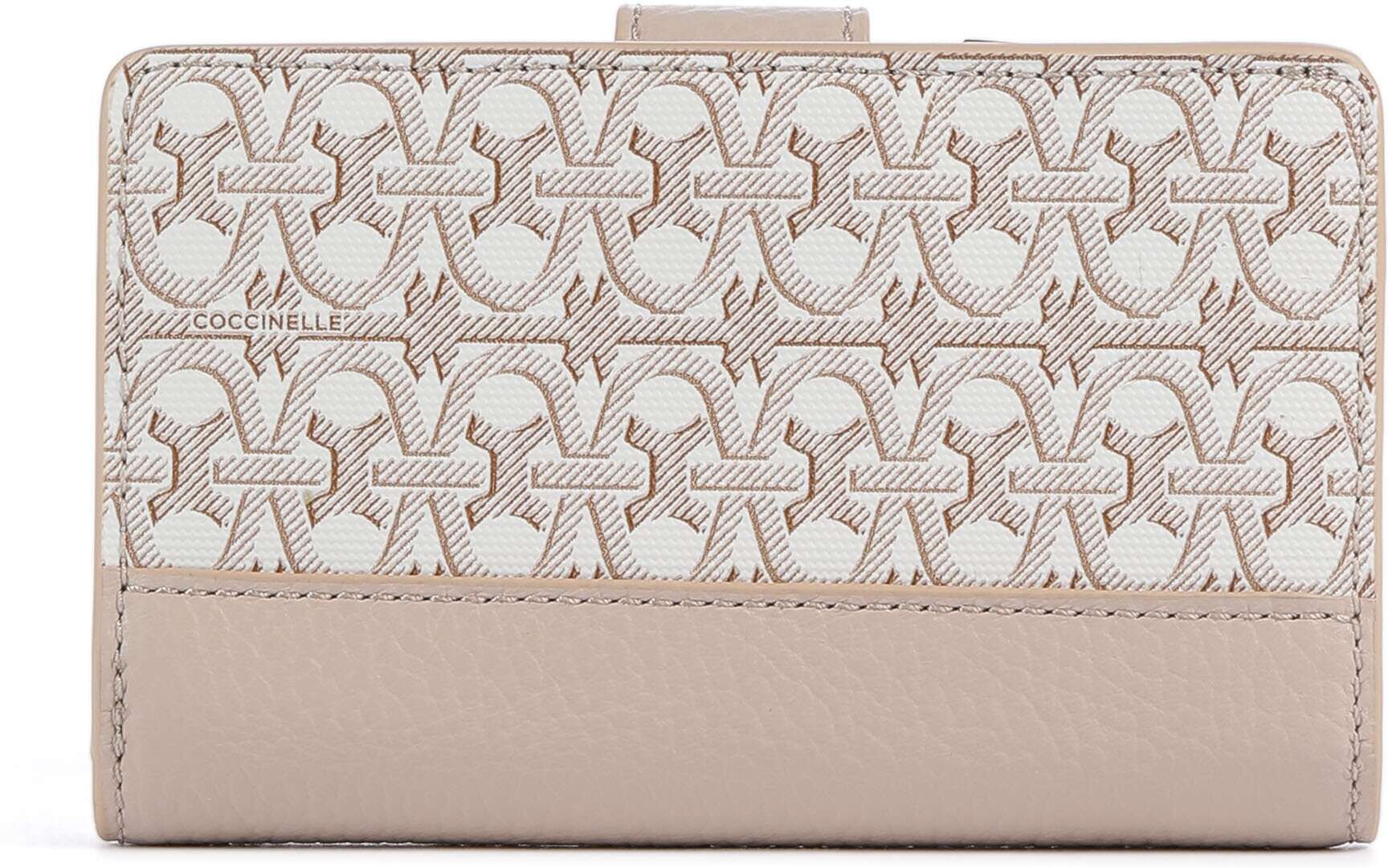 Coccinelle Metallic Monogram Geldbörse, pink,weiß