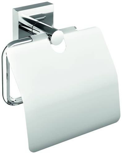Tesa EKKRO Klopapierhalter mit Deckel Klebstoff Chrom 1St.