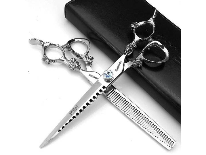 Friseurscheren Set 6 Zoll JP440c Edelstahl Präzises Schneiden Ergonomisch, Silberfarben, Metall, 6x1.5x22 cm, Freizeit & Co, Wellness & Gesundheit, Körperpflege
