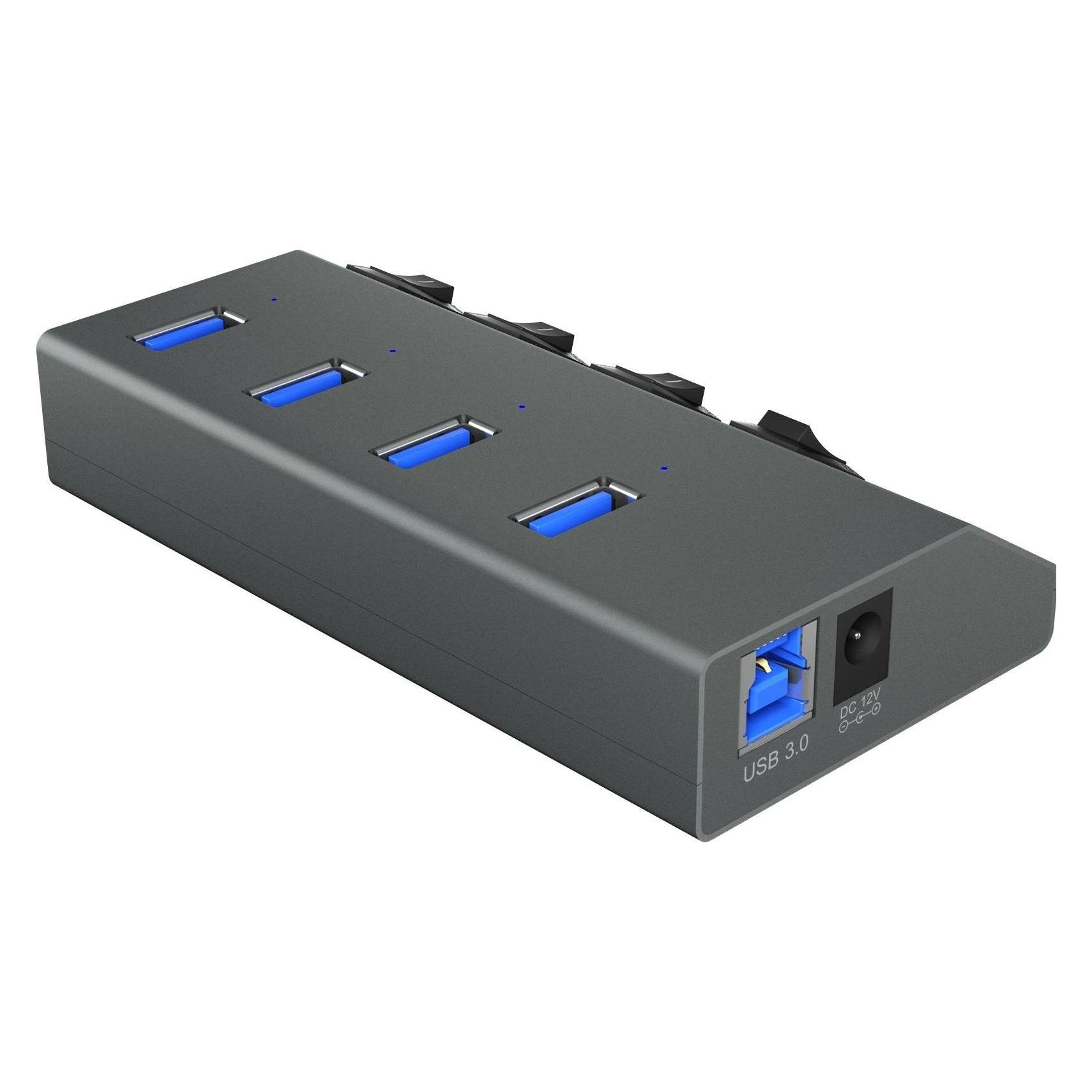 Icy Box IB-HUB1405 (USB-B, 4 Ports) (IB-HUB1405)