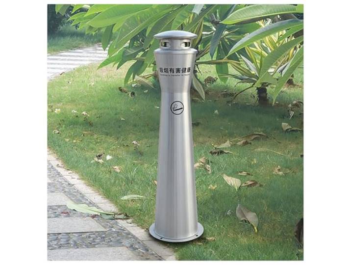 LADECNERHT Standaschenbecher, Zigarettenkippensammler, 109 cm Hoch, Gewerblicher Mülleimer, Edelstahl, Für Terrasse, Einkaufszentrum, Büro Und Hotel, Silber Movable