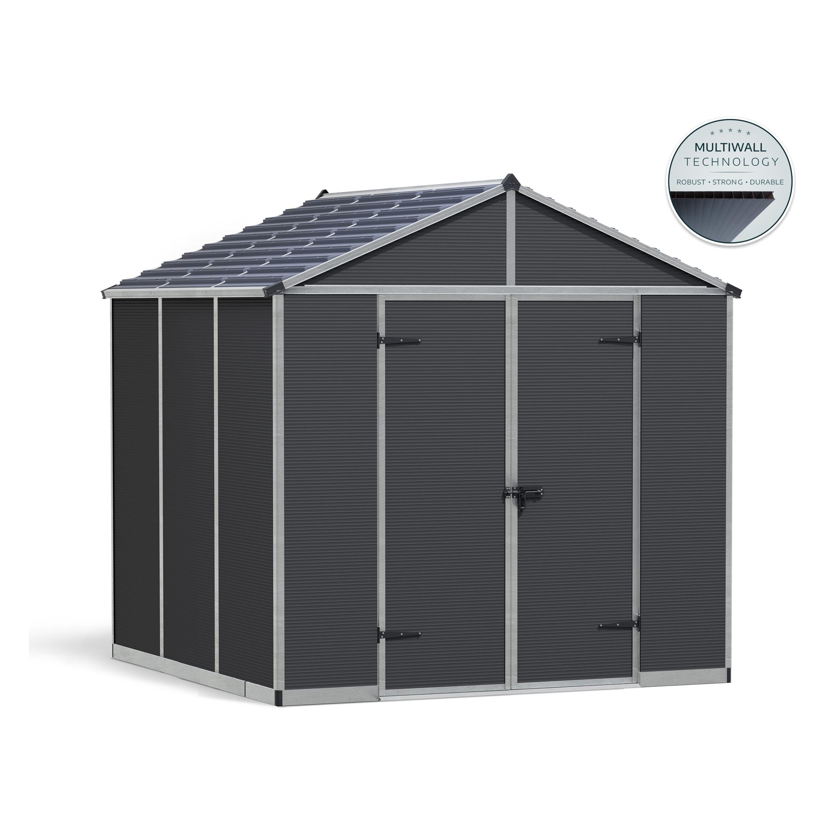 Palram Gerätehaus Rubicon 237x228,6cm Grau (61552705)