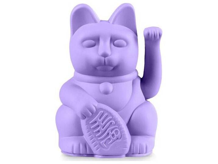 Lucky Cat Mini Winkekatze Lila 10 cm