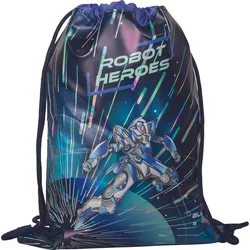 BRUNNEN ROBOT HEROES Turnbeutel dunkelblau, mint, lila