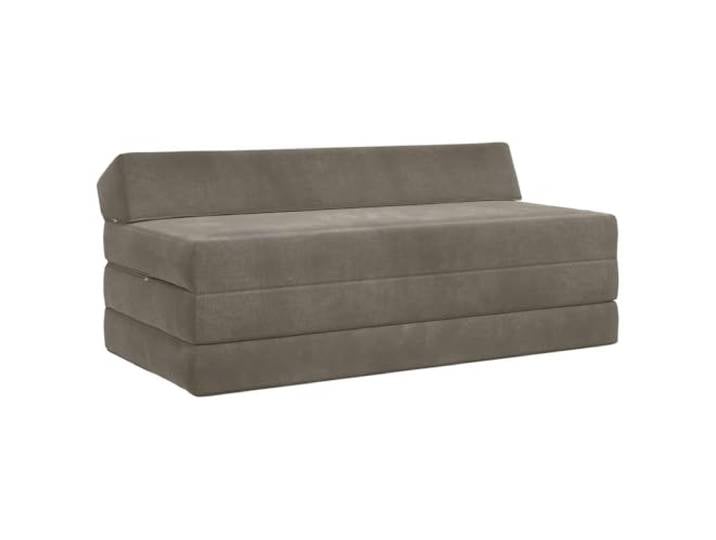KUTYWEXFM Klappsofa Bett Hellgrau 120x60x49cm 2-Sitzer Schlafsofa Stoff Vielseitiges Faltsofa für Gästezimmer oder kleine Räume. Wandelt sich schnell vom gemütlichen Sitzplatz zur Gästematratze.