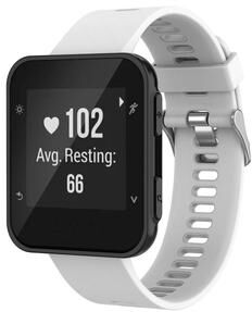 Everyday Crate Garmin Forerunner 35 30 Silicone Watch Band Adjustable Soft Replacement Strap white