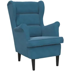 vidaXL Sessel Blau Samt
