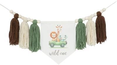Uplifted Finds Boho 1st Birthday Botanical Banner Set   Linen Tassel Garland & Crown   Executive Nursery & Studio Decor car Tassel