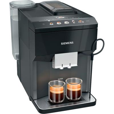 SIEMENS Kaffeevollautomat "EQ500 classic TP513D09, viele Kaffeespezialitäten, OneTouch-Funktion", schwarz (klavierlack schwarz), B:26,5cm H:37,3cm T:44,8cm, Kaffeevollautomaten, intuitives Farbdisplay, automatische Dampfreinigung, schwarz,...