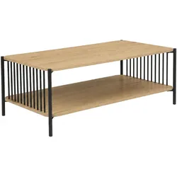 FineBuy, Couchtisch + Beistelltisch, Couchtisch FB117114 MDF Braun (110 x 60 x 42 cm)