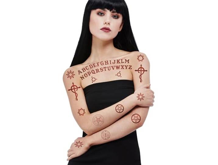 Smiffys Smiffys Make-Up FX, Satanische Tattoo Transfers