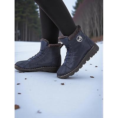 Wasserdichte Damen-Winterstiefel mit Kunstfellfutter – stylische Schneestiefel für kaltes Wetter und Outdoor-Aktivitäten