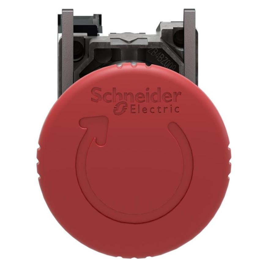 Schneider Electric Emergency Stop 40mm Turn Release Red 1NC (XB4BS8442)