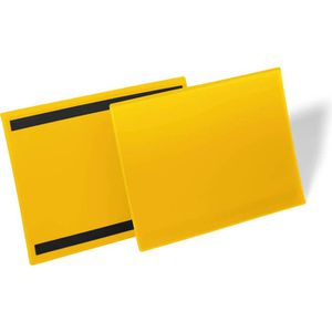 Durable Kennzeichnungstasche 174504, A4 quer, magnetisch, gelb, 50 Stück