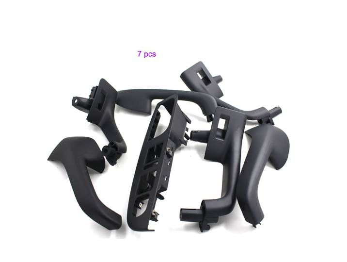 Nouveau 7PCS Pour VW Golf 5 GTi-MK5 Jetta 2006 2007 2008 2009 Noir Poignée Intérieure Porte Grab Commutateur Lunette Tirm Couverture Car Stying