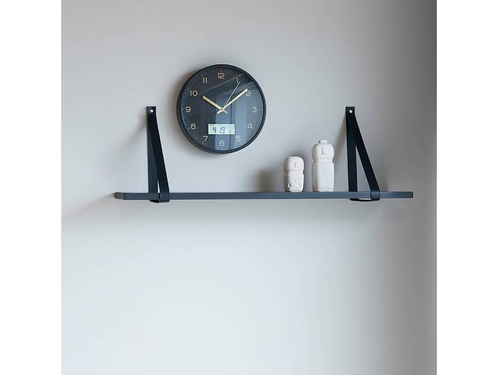 Horloge murale Amiens Verre transparent / Polypropylène 25 x 25 x 4cm Noir