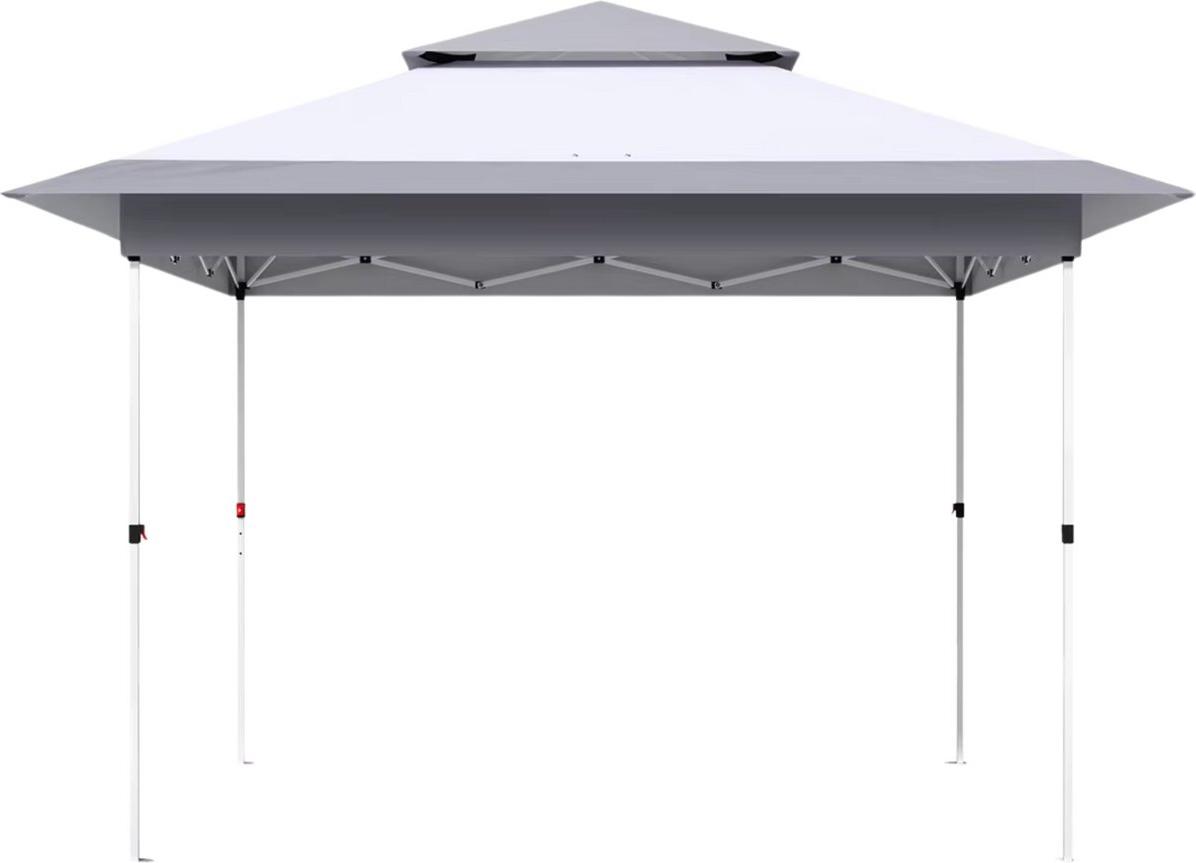 Bolt Edge Pavillon 3,6x3,6 m - Faltbare Gazebo - Wasserfest - Lichtgrau - Partytent für Garten, Terrasse und Veranstaltungen - Stahlrahmen - Ohne Seitenwände