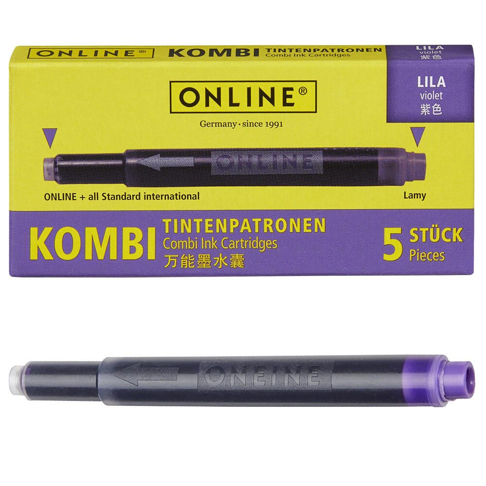 ONLINE® Tintenpatronen für Füller lila 17143/12