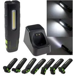 ChiliTec LED Stableuchte mit Akku "FlexiLED 880" Ladeschale, Magnetfuß,10W, 880lm,IP67