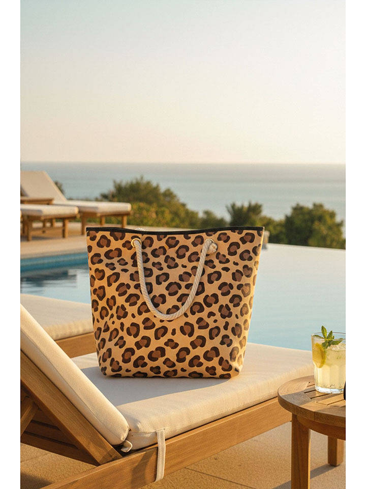 Lucky Bees Strandtasche in Beige - (B)56 x (H)35 x (T)15 cm - onesize