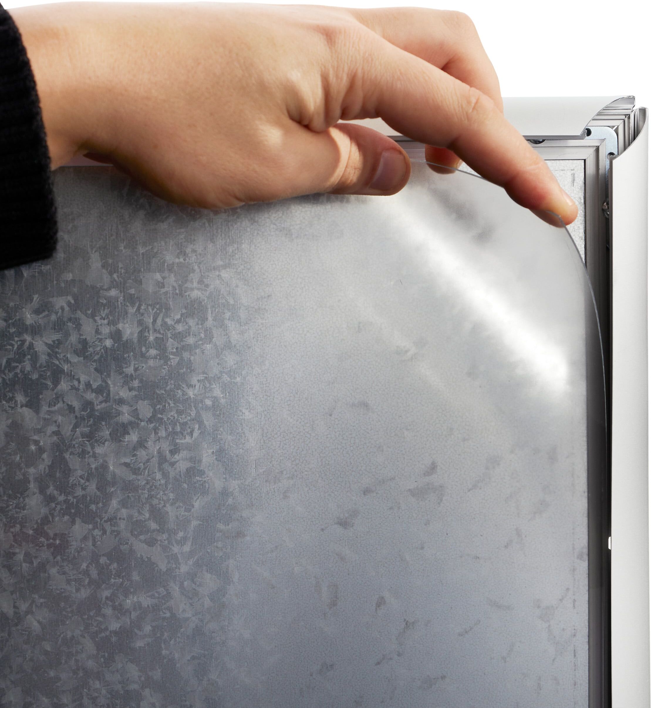 SPRINTIS Cadre clic-clac ignifuge A1 argent   avec film de protection en PET, aluminium