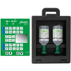 Plum, Erste Hilfe Set, 4922 Augenspülbox mit 2 x 500ml Augenspülflaschen 1 Set