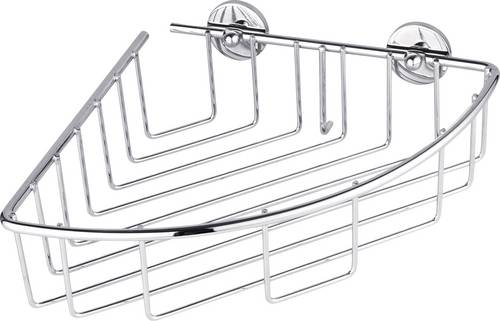 Tesa 40216-00000-00 baath Plus Eckduschkorb Klebstoff Chrom (glänzend)