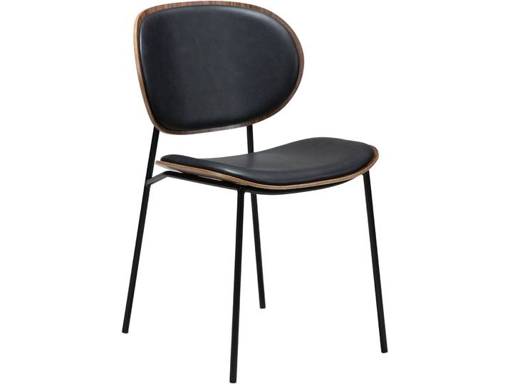 DAN-FORM Moderner Stuhl 2er-Set Clementina Kunstleder schwarz - Stuhl 2er-Set