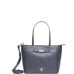 Tragetasche U.S. POLO ASSN. "STANFORD MEDIUM SHOPPING BAG SHOPPER. Damen", Damen, Gr. B/H/T: 15cm x 27cm x 15cm onesize, blau (navy), Polyurethan, Taschen, Goldfarbene Designelemente und Marken-Logo