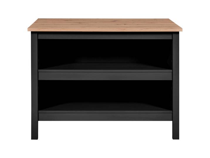 Mid.you Kücheninsel, Schwarz, Holz, 124x91.5x75 cm, Küchen, Küchenzeilen & Küchenblöcke, Küchenzeilen