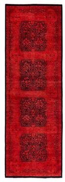 Overton "Contemporary Overdyed Wool Hand Knotted Runner - 3' 0"" x 9' 0"""