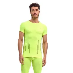 FALKE Herren Unterhemd W Shortsleeve Shirt Trend m, Größe M in Gelb Gelb