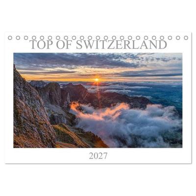Top of Switzerland (Tischkalender 2027 DIN A5 quer), CALVENDO Monatskalender