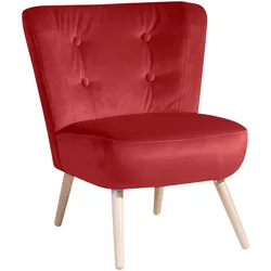 SESSEL Kassi Bezug Samtvelours Buche natur / ziegel